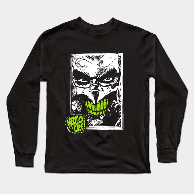 Mediocre! (Green) Long Sleeve T-Shirt by demonigote